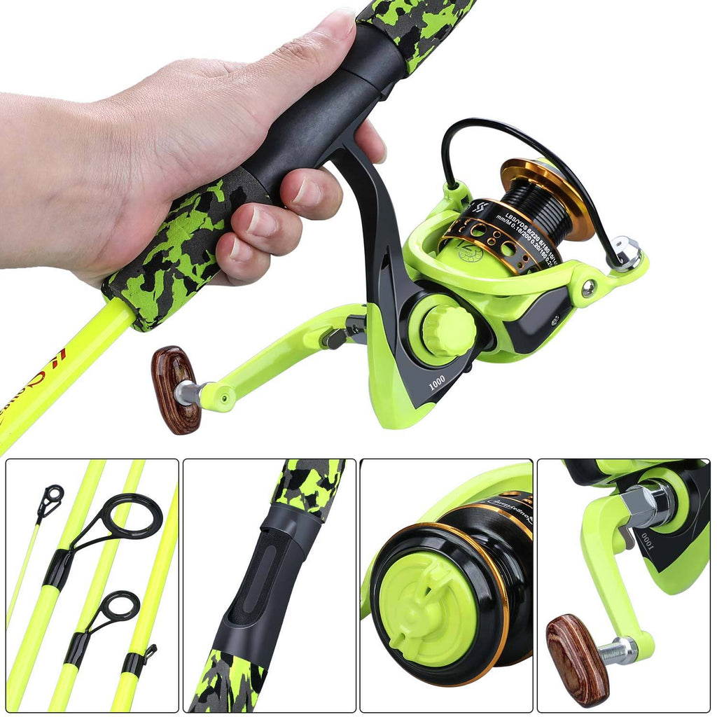 Sougayilang Fishing Rod Set Travel Fishing Combo