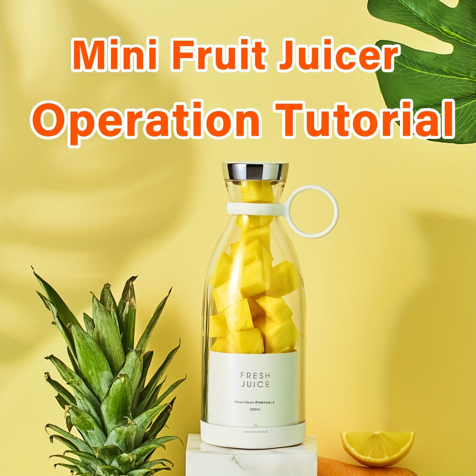 [Portable Fruit Blender] Wireless Mini Fruit Blender Juicer - 350ML Portable Electric, Perfect for On-the-Go!