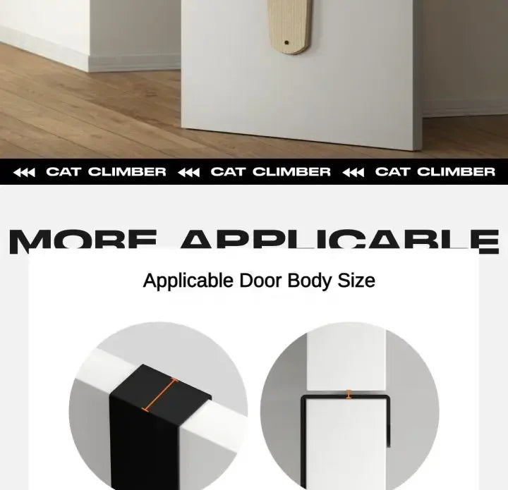 4-Levels Versatile Cat Climber Shelves Wooden Vertical Cats Board Shelf Hanging On Door Steady Cat Tree Tower cat Climbing Frame