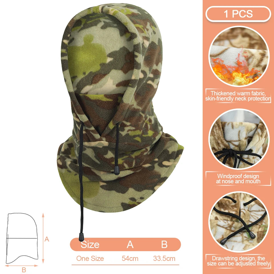 KoKossi Polar Fleece Winter Warm Face Mask Windproof Balaclava Neck Warmer Sport Ski Mask Motorcycle Cycling Hat For Men Women