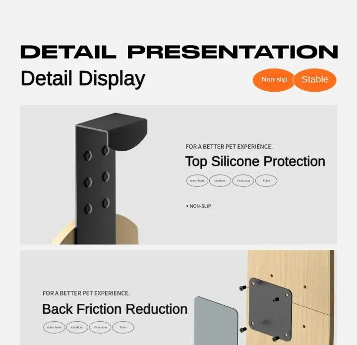 4-Levels Versatile Cat Climber Shelves Wooden Vertical Cats Board Shelf Hanging On Door Steady Cat Tree Tower cat Climbing Frame