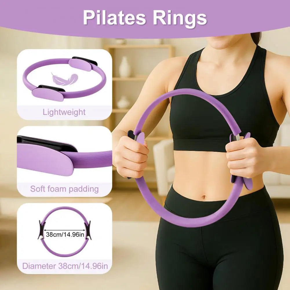 Women Yoga Fitness Ring Circle Pilates Women Girl Exercise Home Resistance Elasticity Yoga Gym Workout Pilates Ring Circle ﻿