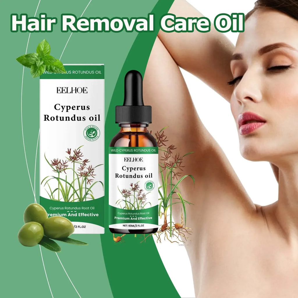 60ml Cyperus Rotundus Oil Gentle Hair Removal Care Oil Reducing Body Hair Growth Moisturizing Nourishing Natural Cypress Oil