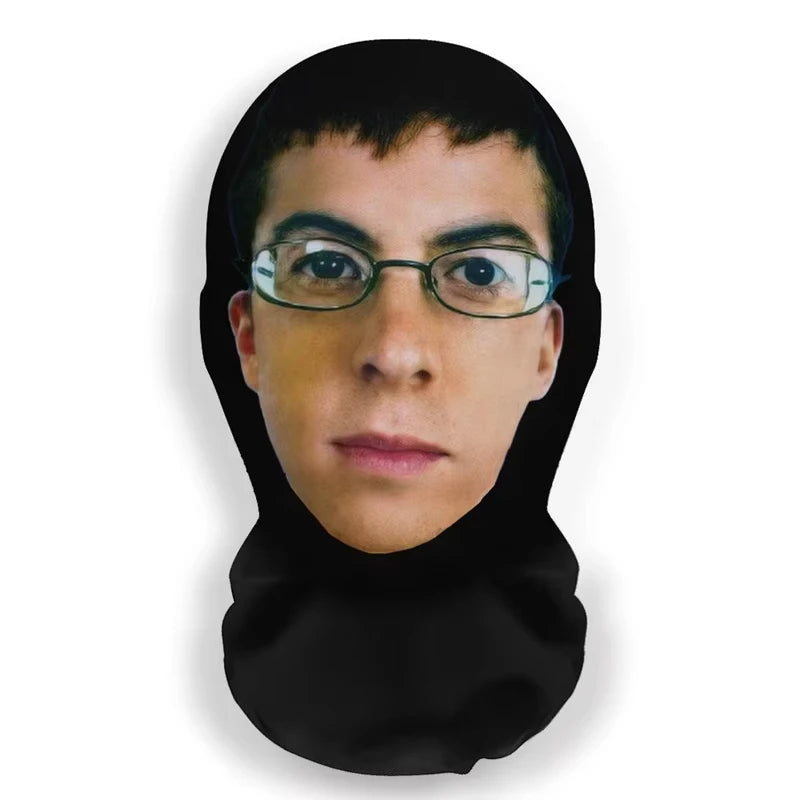 New 3D Printed Kanye Mask Elastic Mesh Full Face Mask Cosplay Headwear For Men Women  Party Simulation Fashion Hat Headgear