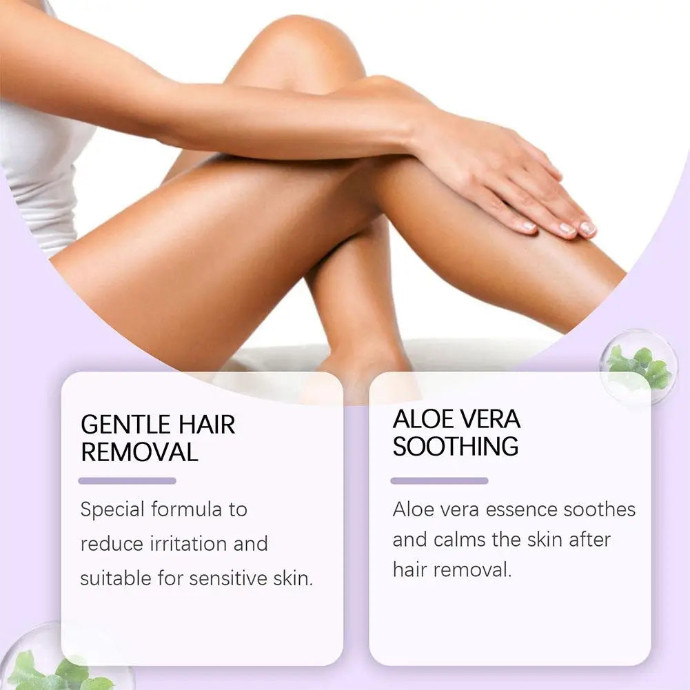 Hair removal cream eliminates hair on the legs arms and armpits Inhibitors prevent regeneration Gentle Body Hair Removal Cream