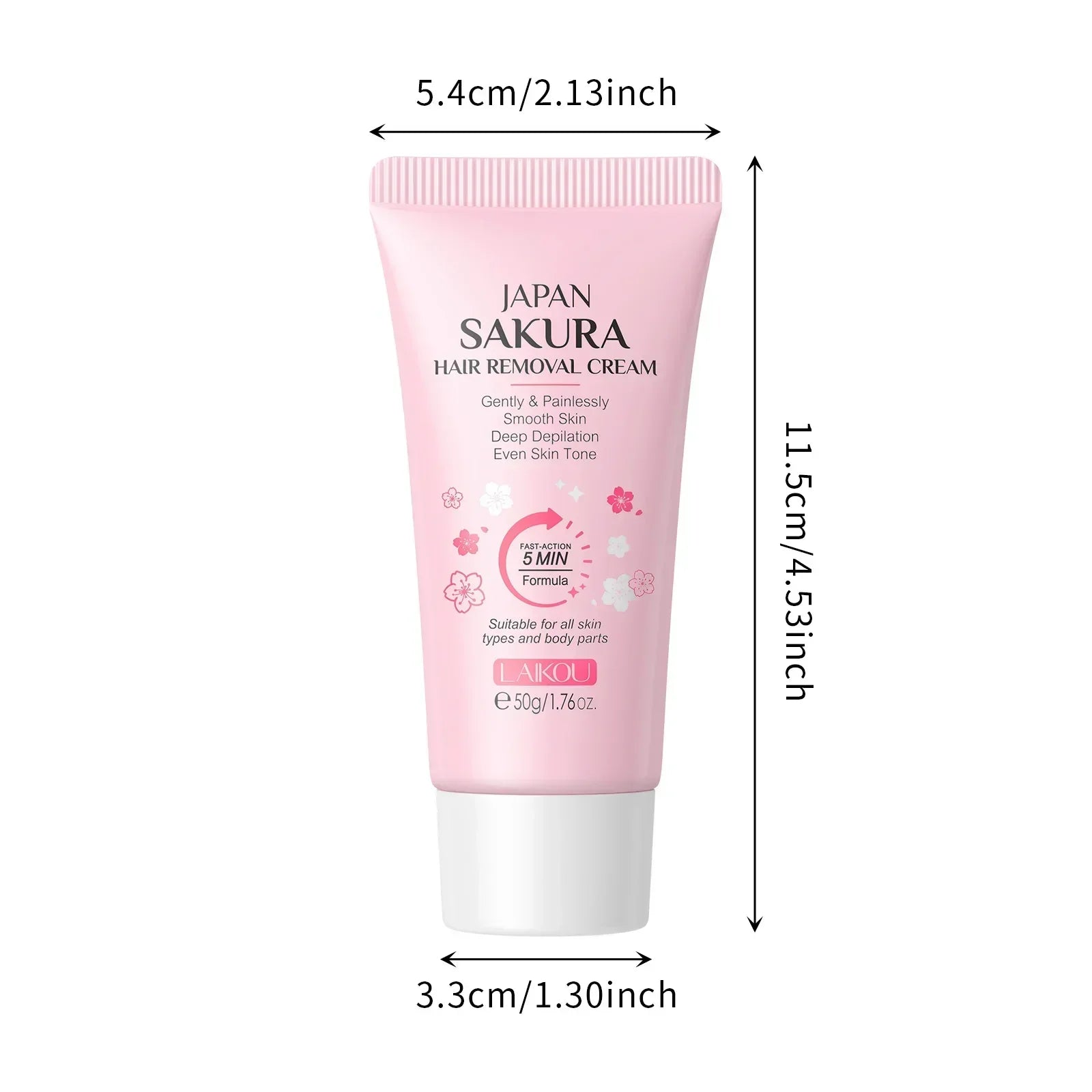 LAIKOU Sakura Hair Removal Cream Fast Painless Hair Growth Inhibitor Arm Armpit Legs Intimate Areas for Men Woman 50g