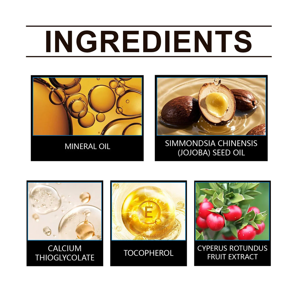 Pure Cyperus Rotundus Oil for Hair Removal Reducing Armpit Legs Arms Body Hair Inhibitor Smooth Body Skin Hair Removal Oil 60ml