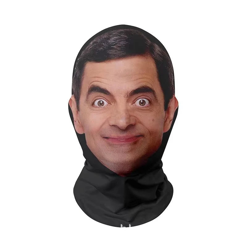 New 3D Printed Kanye Mask Elastic Mesh Full Face Mask Cosplay Headwear For Men Women  Party Simulation Fashion Hat Headgear