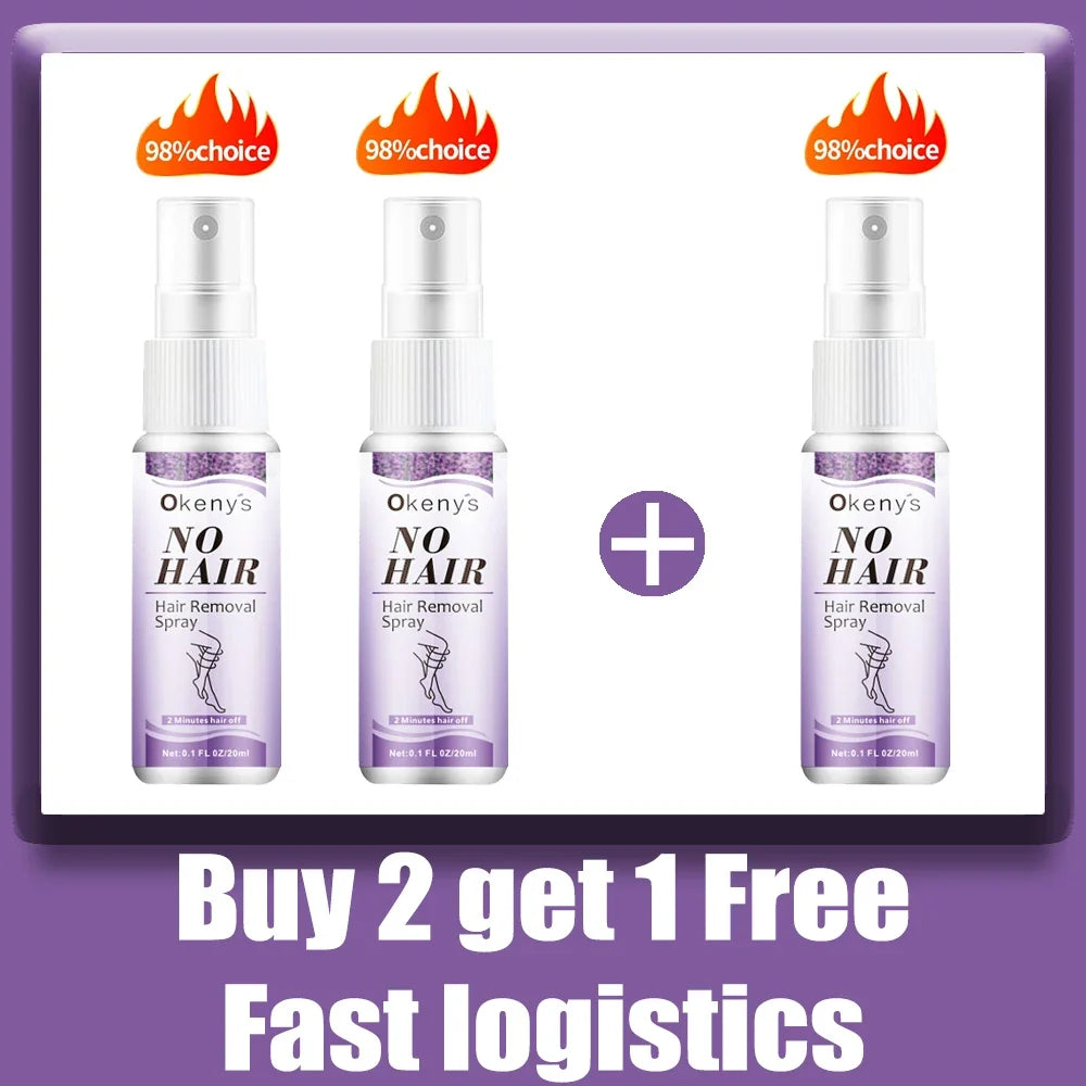 2 Minutes Quick Hair Removal Spray Painless Hair Growth Inhibitor Arms Arms Legs Permanent Hair Removal for Men Women 2025