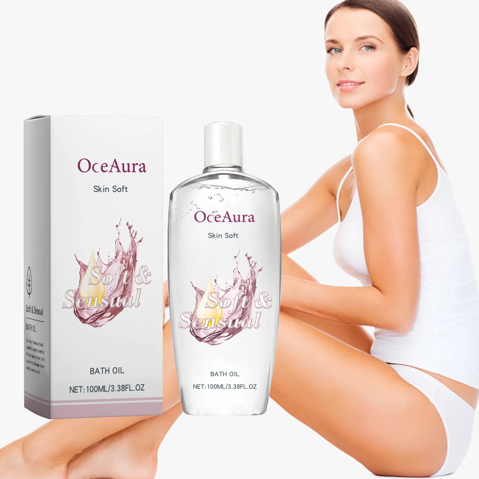 OceAura Body Moisturizing Oil 3.38 Oz Deep Care Skincare for Dry Skin Autumn Winter Moisturizes And Brightens the Skin
