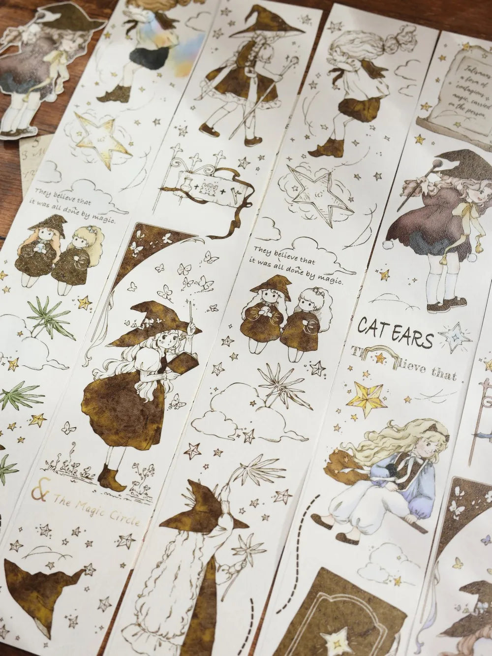 Under The Moonlight Light Retro Rose Washi Masking PET Tape