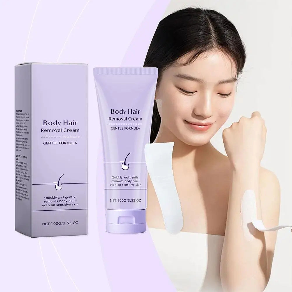 Hair removal cream eliminates hair on the legs arms and armpits Inhibitors prevent regeneration Gentle Body Hair Removal Cream