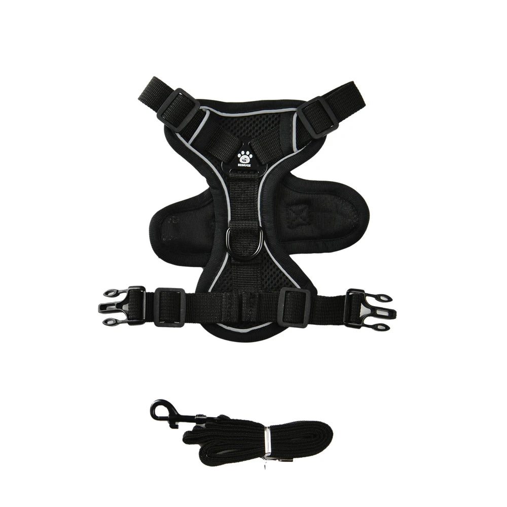 Pet Dog Leash For Small Medium Dogs Cats Hiking Reflective Puppy Adjustable Solid Harness Vest Set Chihuahua Bulldog Supplies