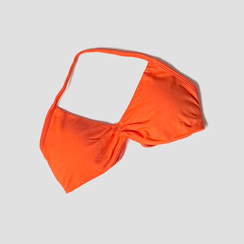 Women Halter Sports Bra Push Up Strappy Sexy Open Back Gym Crop Top Padded Seamless Workout Yoga Tank Tops