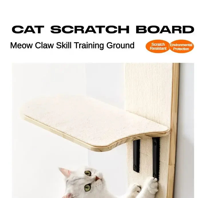 4-Levels Versatile Cat Climber Shelves Wooden Vertical Cats Board Shelf Hanging On Door Steady Cat Tree Tower cat Climbing Frame