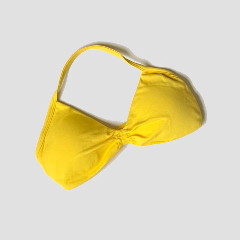 Women Halter Sports Bra Push Up Strappy Sexy Open Back Gym Crop Top Padded Seamless Workout Yoga Tank Tops