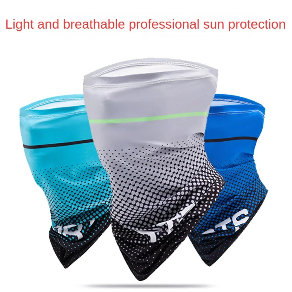 Ice Silk Cycling Face Mask Absorption Hiking Camping Neck Tube Scarf Bandana Motorcycle Magic Scarf Headscarf Men