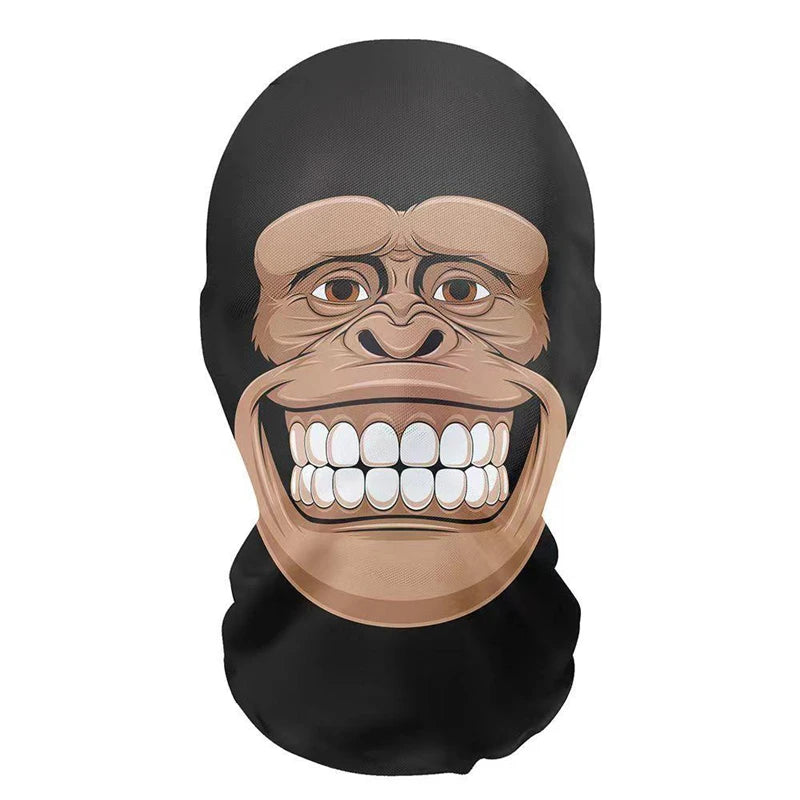 New 3D Printed Kanye Mask Elastic Mesh Full Face Mask Cosplay Headwear For Men Women  Party Simulation Fashion Hat Headgear