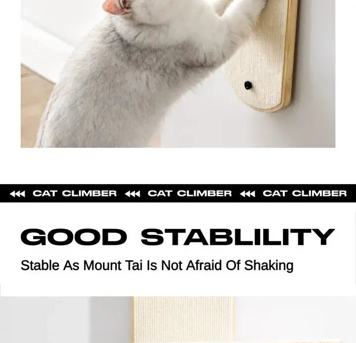 4-Levels Versatile Cat Climber Shelves Wooden Vertical Cats Board Shelf Hanging On Door Steady Cat Tree Tower cat Climbing Frame