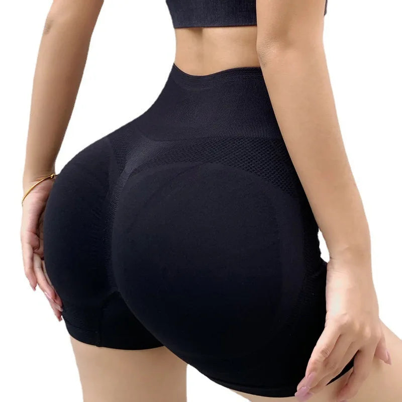 Yoga Shorts, Honey Buttocks, Buttocks, Sports, High Waist, Abdomen, Stretch, Tight-fitting, Quick-drying Fitness Pants