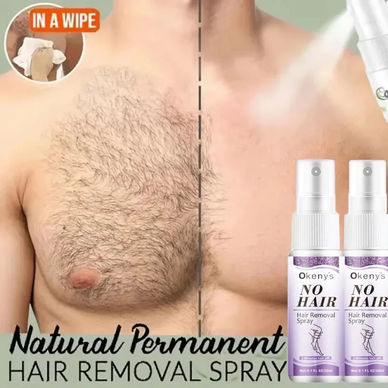 2 Minutes Quick Hair Removal Spray Painless Hair Growth Inhibitor Arms Arms Legs Permanent Hair Removal for Men Women 2025