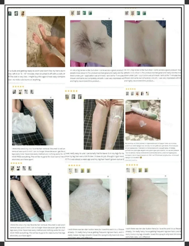 2 Minutes Quick Hair Removal Spray Painless Hair Growth Inhibitor Arms Arms Legs Permanent Hair Removal for Men Women 2025