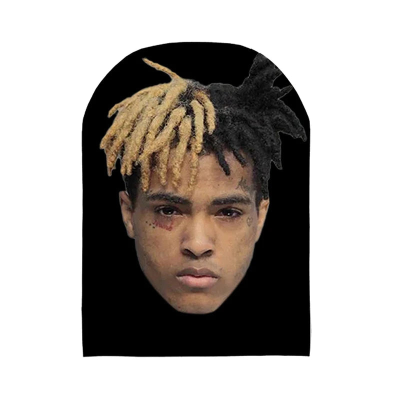 New 3D Printed Kanye Mask Elastic Mesh Full Face Mask Cosplay Headwear For Men Women  Party Simulation Fashion Hat Headgear