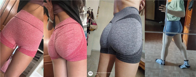 1PC Women High Waisted Yoga Shorts Fashionable and Sexy Running Fitness Pants Solid Color Yoga Leggings