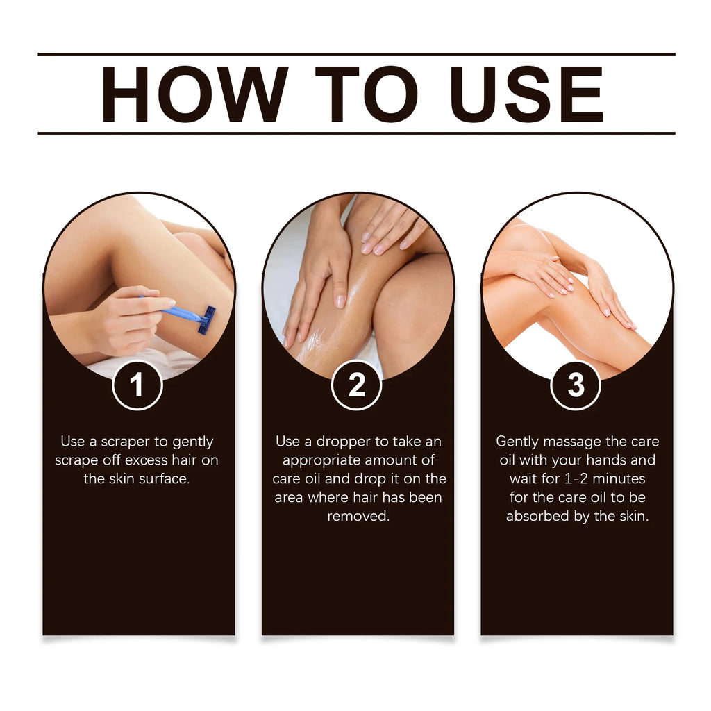 Pure Cyperus Rotundus Oil for Hair Removal Reducing Armpit Legs Arms Body Hair Inhibitor Smooth Body Skin Hair Removal Oil 60ml