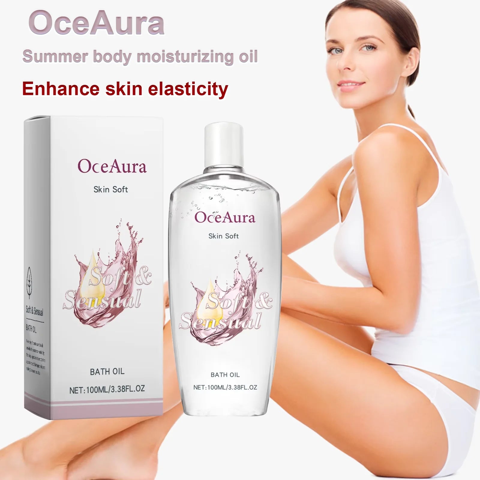 OceAura Body Moisturizing Oil 3.38 Oz Deep Care Skincare for Dry Skin Autumn Winter Moisturizes And Brightens the Skin