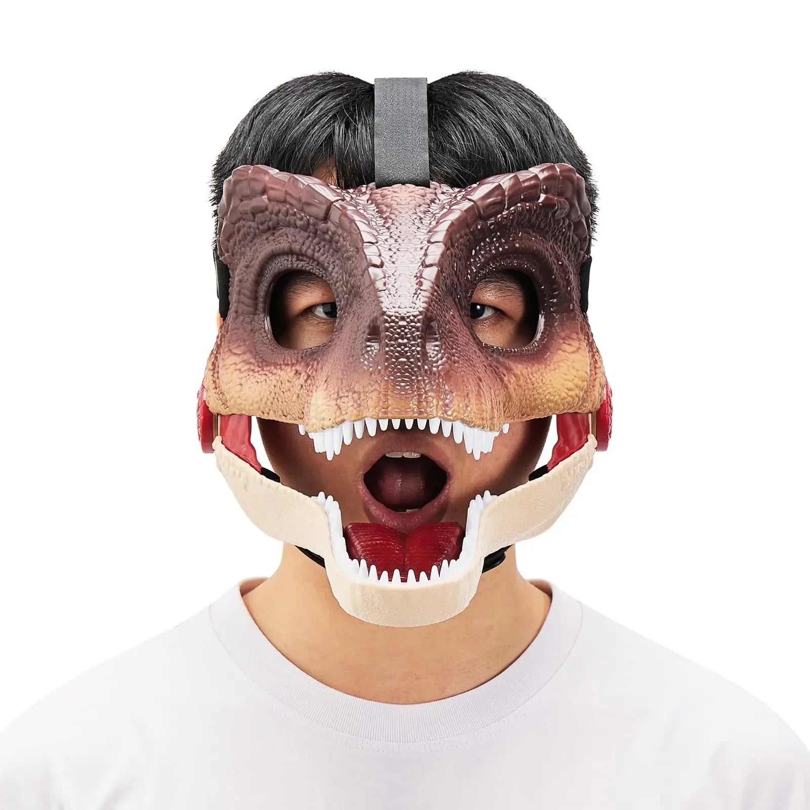 Halloween 2025 Funny Dinosaur Mask Dino Mask Moving Jaw Halloween Mask Dinosaur Head Face Mask Movable Mouth Party Cosplay Props