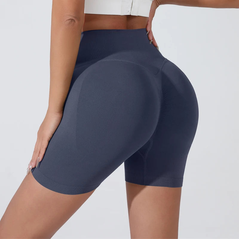 Women's High-Waist Breathable Yoga Shorts for Summer Running Short Tights Leggings Cycling Workout Gym Shorts Sports Shorts