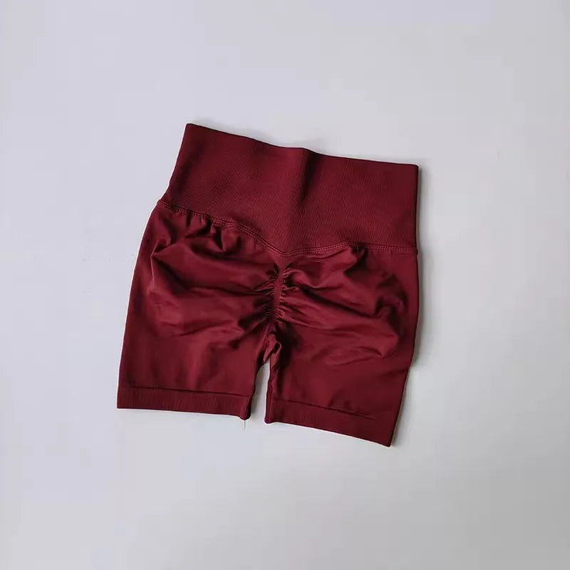 Women's High-Waist Breathable Yoga Shorts for Summer Running Short Tights Leggings Cycling Workout Gym Shorts Sports Shorts