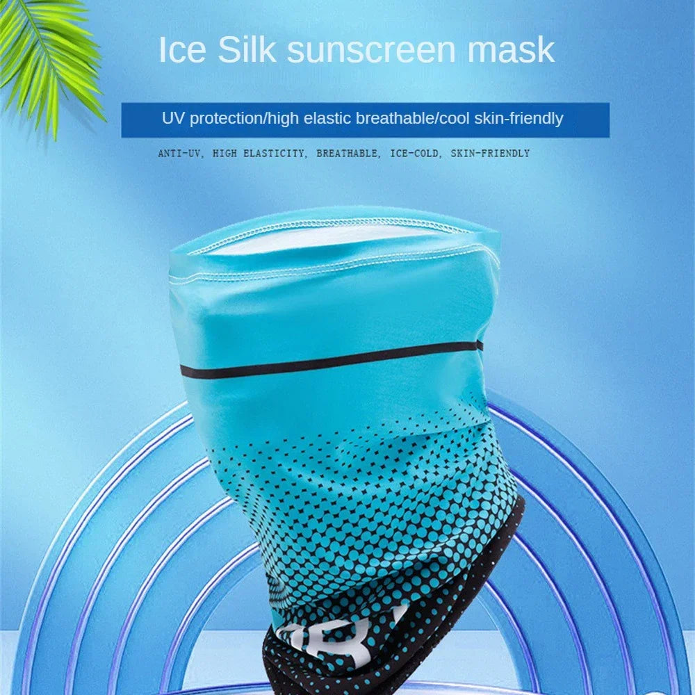 Ice Silk Cycling Face Mask Absorption Hiking Camping Neck Tube Scarf Bandana Motorcycle Magic Scarf Headscarf Men