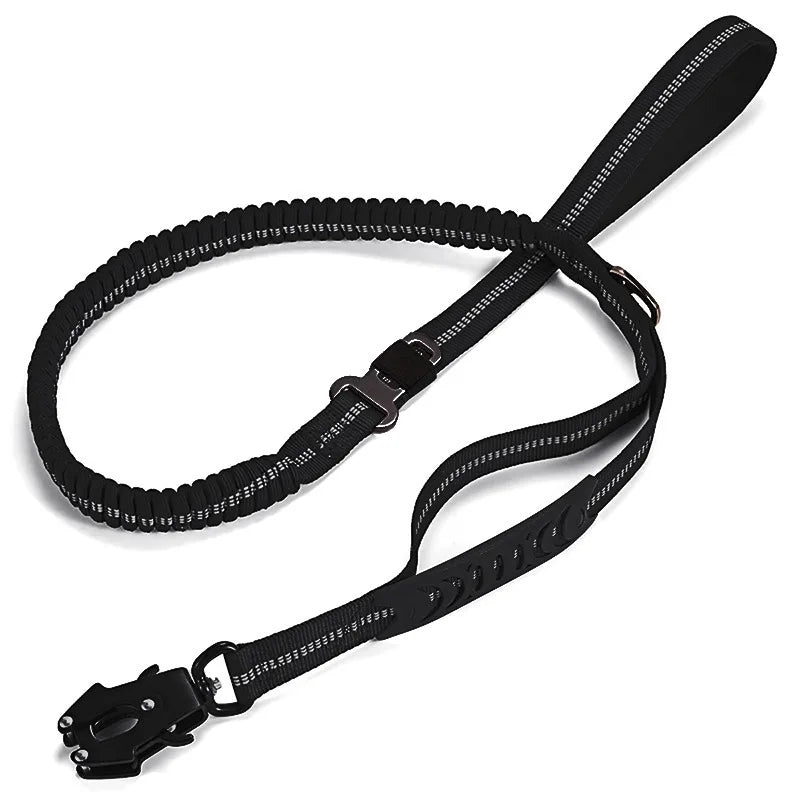 Reflective Explosion-proof Dog Leash No Pull Dog Leash Reflective Shock Absorbing Pet Leashes with Car Seatbelt for Large Dogs