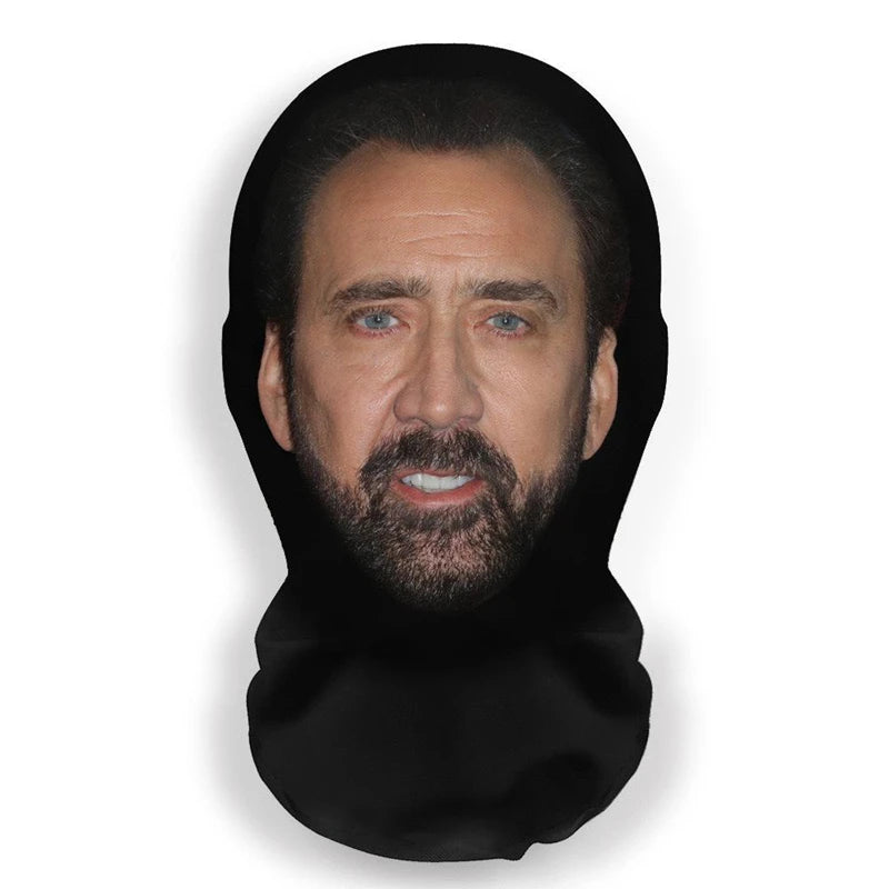 New 3D Printed Kanye Mask Elastic Mesh Full Face Mask Cosplay Headwear For Men Women  Party Simulation Fashion Hat Headgear