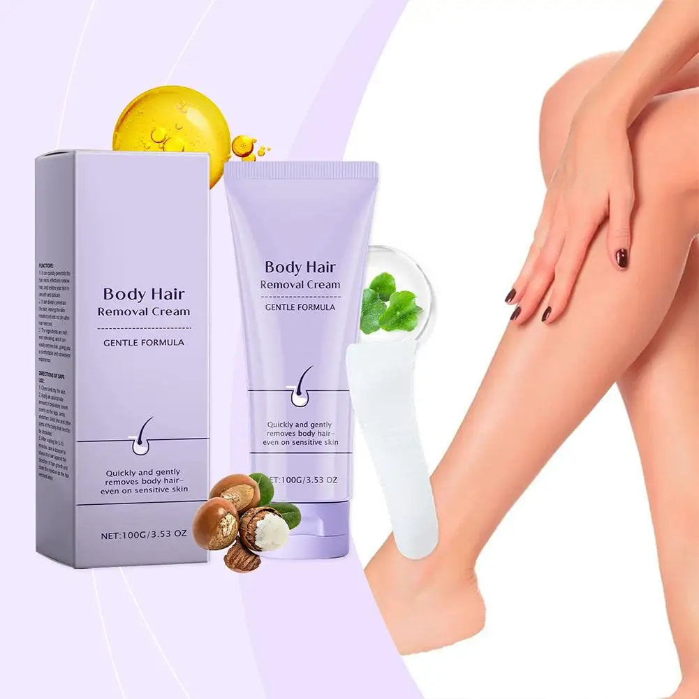 Hair removal cream eliminates hair on the legs arms and armpits Inhibitors prevent regeneration Gentle Body Hair Removal Cream