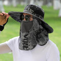 Anti-UV Wide Brim Sun Hat With Face Mask Adjustable Agricultural Work Hat Outing Hiking Fisherman Hat Breathable Beach Bucket