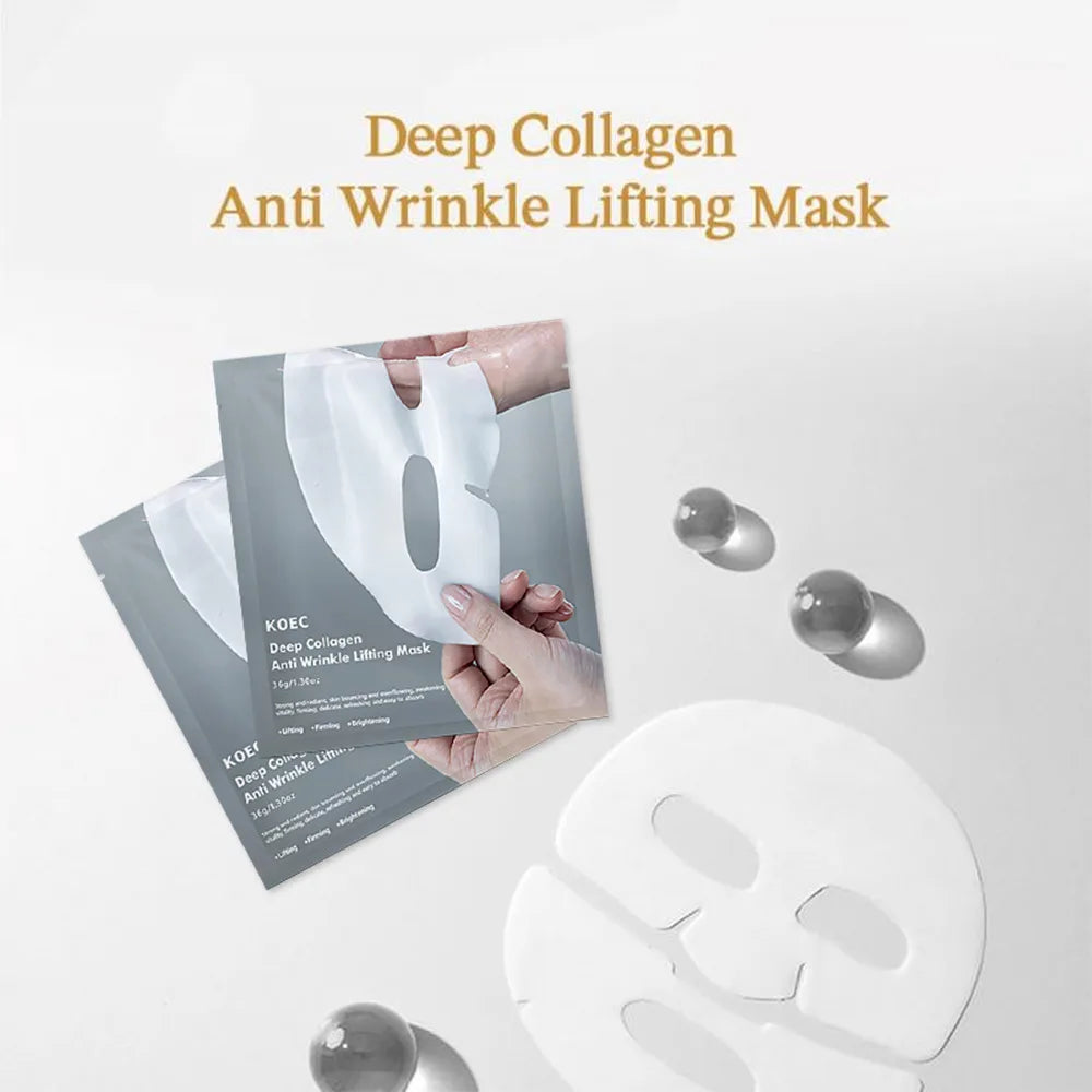KOEC Collagen Face Mask Shrink Pores Deep Hydrating Overnight Mask Moisturizing Refreshing Brightening Face Skin Care
