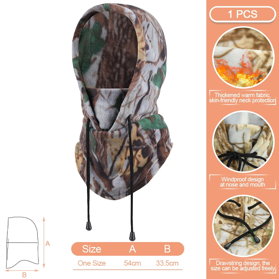 KoKossi Polar Fleece Winter Warm Face Mask Windproof Balaclava Neck Warmer Sport Ski Mask Motorcycle Cycling Hat For Men Women