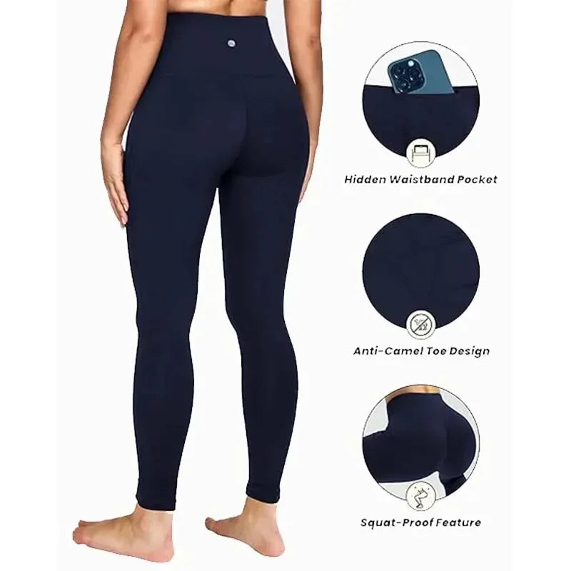 Workout Leggings for Women 25 High Waisted Tummy Control Yoga Pants Butt Lifting Gym Training