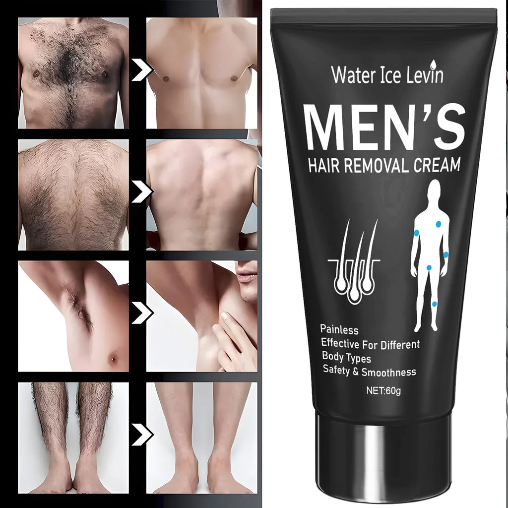 60g Hair Removal Cream for Men and Women, Painless, Quickly, Completely, Smooth and Refreshing, Reshaping Confidence, Enjoy Silky Skin