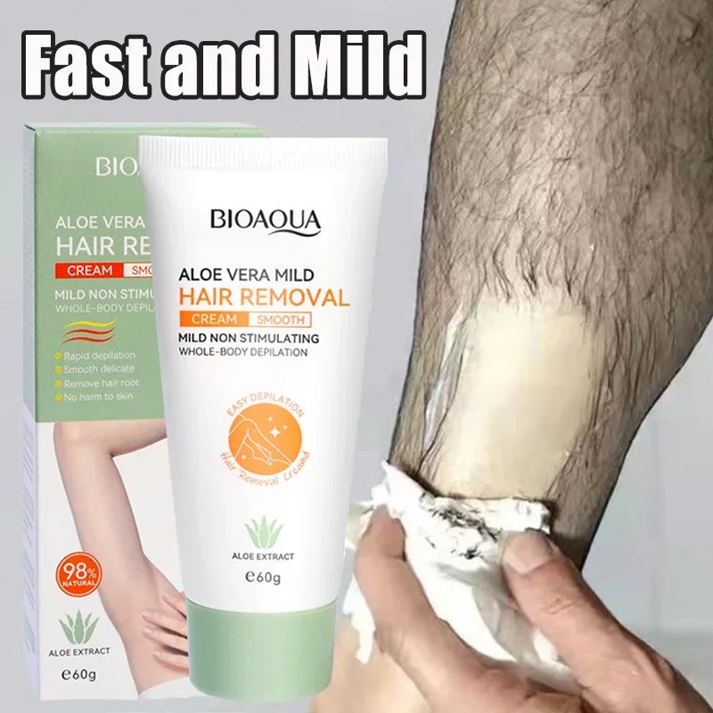 Fast Mild Hair Removal Cream Hair Growth Inhibitor Arm Armpit Leg Permanent Depilatory Moisturizing Beauty Smooth Body Skin Care