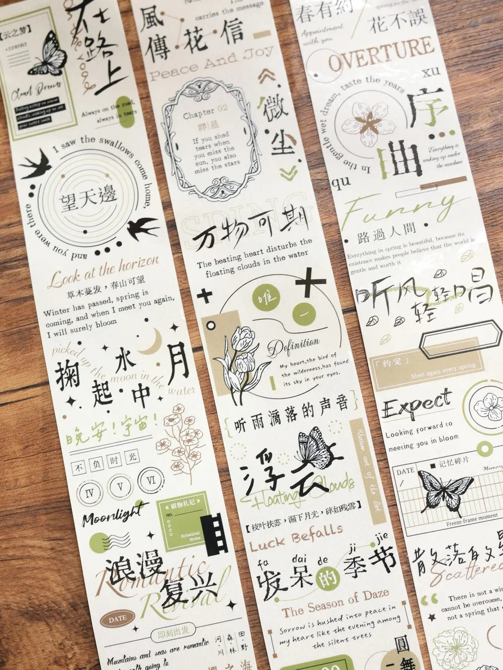 Under The Moonlight Light Retro Rose Washi Masking PET Tape