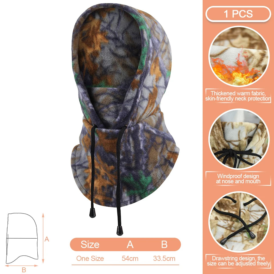 KoKossi Polar Fleece Winter Warm Face Mask Windproof Balaclava Neck Warmer Sport Ski Mask Motorcycle Cycling Hat For Men Women