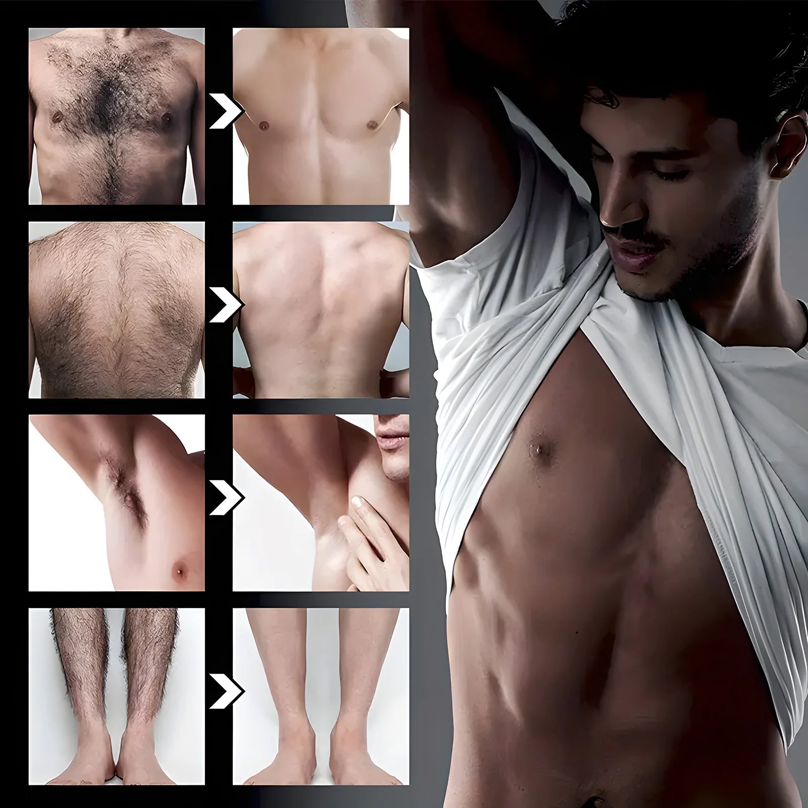 60g Hair Removal Cream for Men and Women, Painless, Quickly, Completely, Smooth and Refreshing, Reshaping Confidence, Enjoy Silky Skin