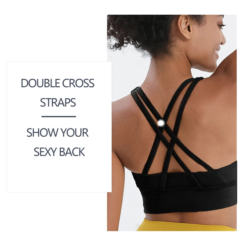 Women Fitness Yoga Bras Race Back Sports Bras Nylon Top Women Bra Sexy Breathable Underwear For Women Gym