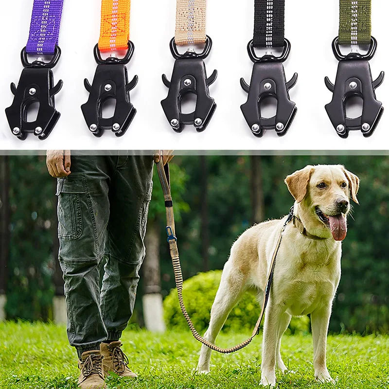 Reflective Explosion-proof Dog Leash No Pull Dog Leash Reflective Shock Absorbing Pet Leashes with Car Seatbelt for Large Dogs