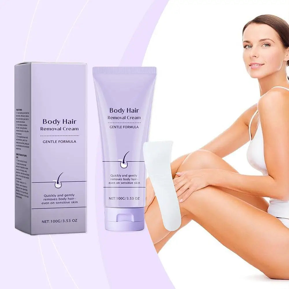 Hair removal cream eliminates hair on the legs arms and armpits Inhibitors prevent regeneration Gentle Body Hair Removal Cream