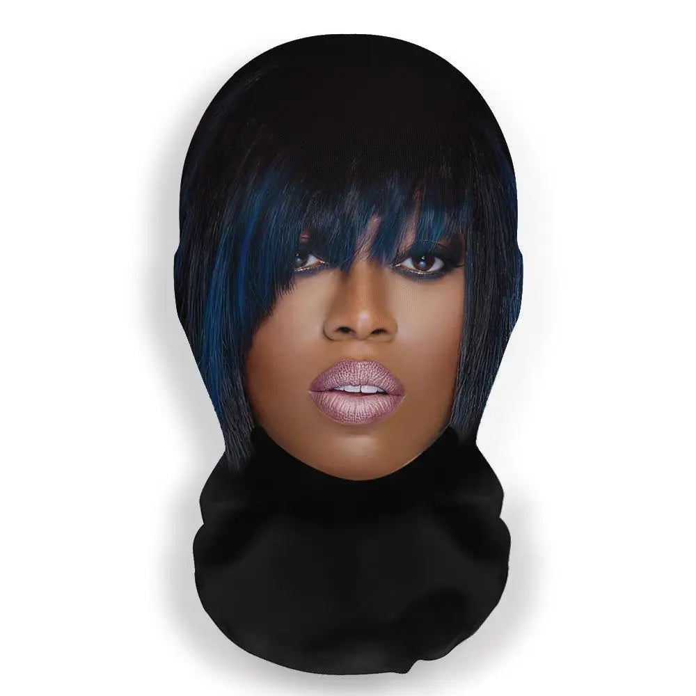 New 3D Printed Kanye Mask Elastic Mesh Full Face Mask Cosplay Headwear For Men Women  Party Simulation Fashion Hat Headgear